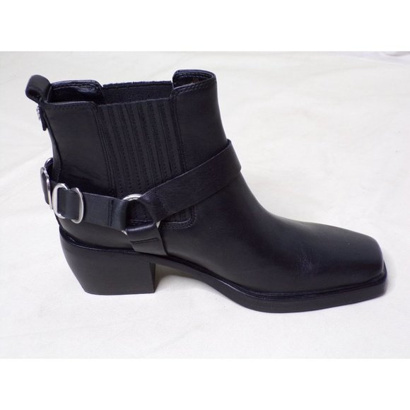 SAM EDELMAN Bellamie Ankle Boot Bootie Black Silver Hardware 6.5 NEW - Picture 8 of 14
